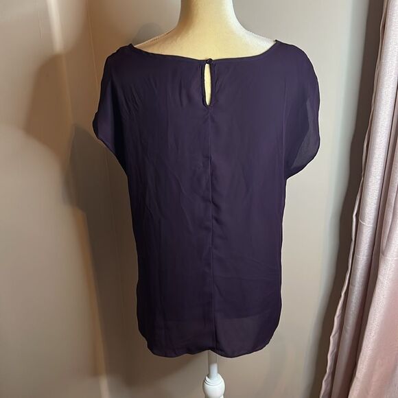 GUC Purple Sparkly Blouse(size Large) - Picture 3 of 5